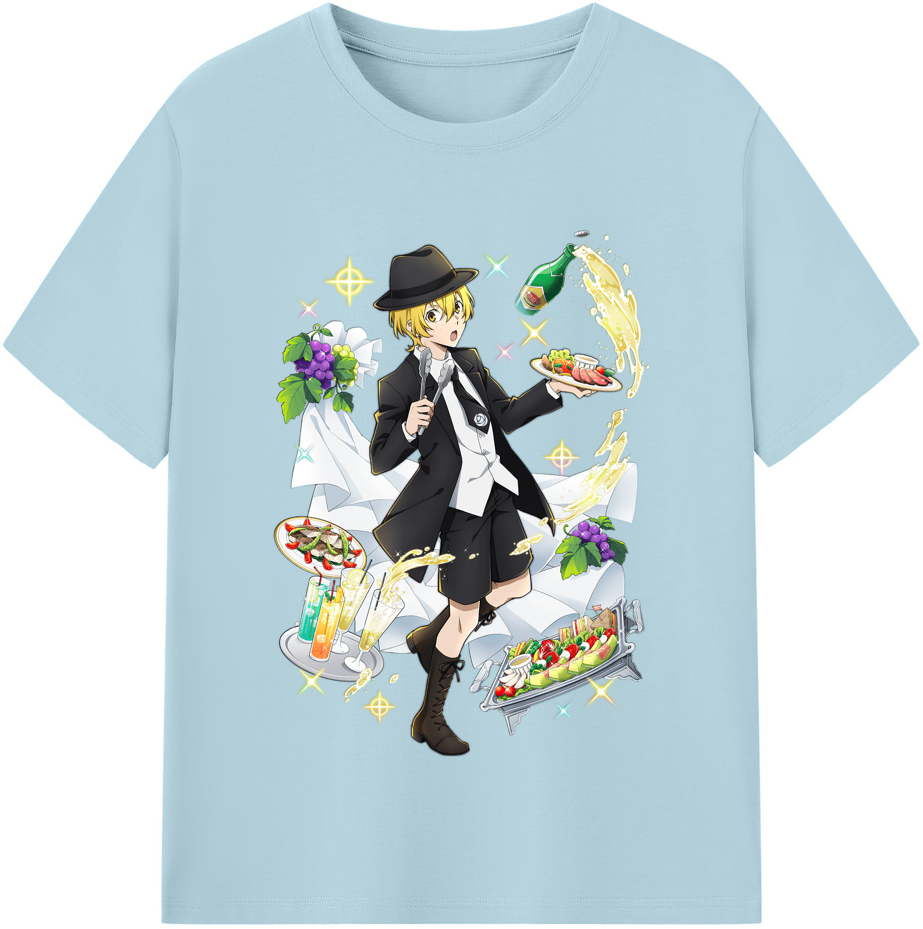 （画像用） 文豪ストレイドッグス Bungo Stray Dogs 綿100％半袖Tシャツ（フロントプリント）